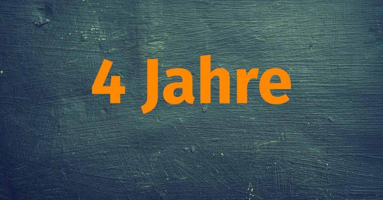 Zahl des Monats März: 4 Jahre